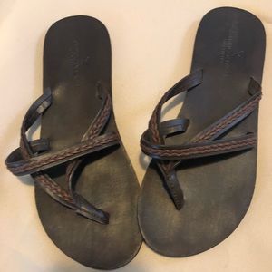 Brown American Eagle Flip Flops